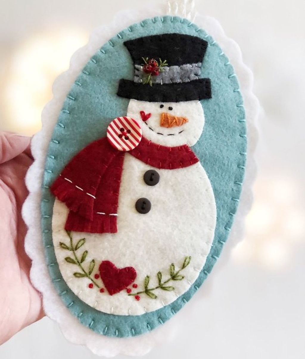 50 top idées de décorations de Noël bonhomme de neige 40