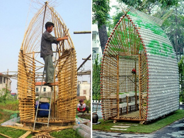 A clever and designer greenhouse made from recycled bottles - Architecture project in Vietnam - Photos: Archdaily.com