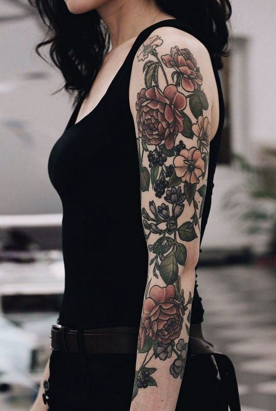 47 belles idées de tatouages bras pour femmes 16