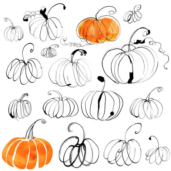 32 idées de dessins de citrouilles d'halloween 17