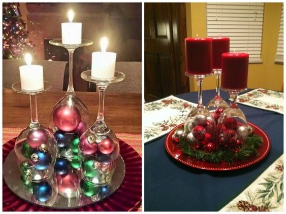 29 top idées de centres de table de Noël en verre 40