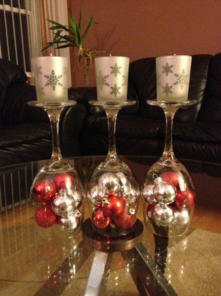 29 top idées de centres de table de Noël en verre 29