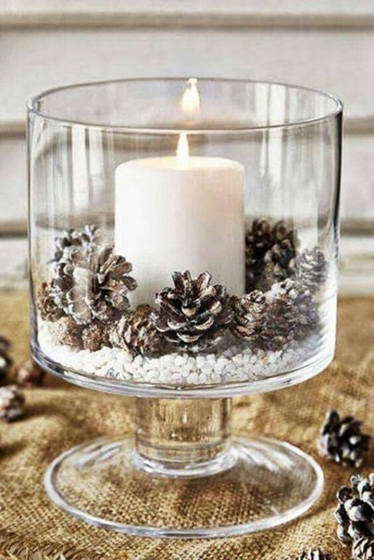 29 top idées de centres de table de Noël en verre 9