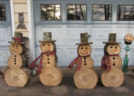 33 Décorations de Noël à faire soi-même avec des buches de bois 10