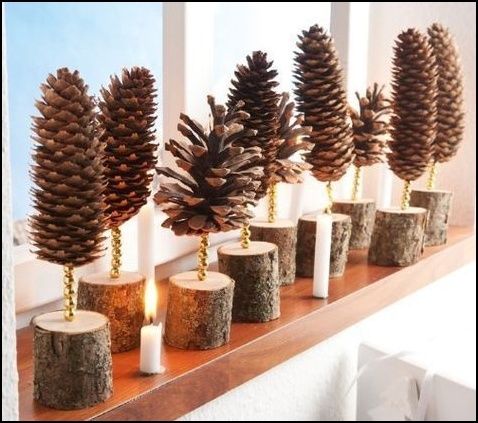 54 décos de Noël avec des pommes de pins 35