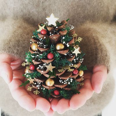 54 décos de Noël avec des pommes de pins 73