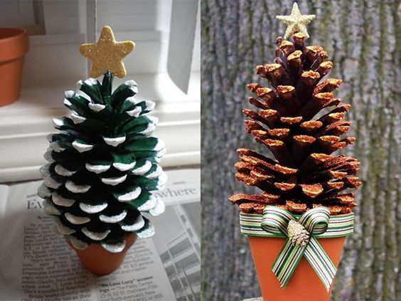 54 décos de Noël avec des pommes de pins 2