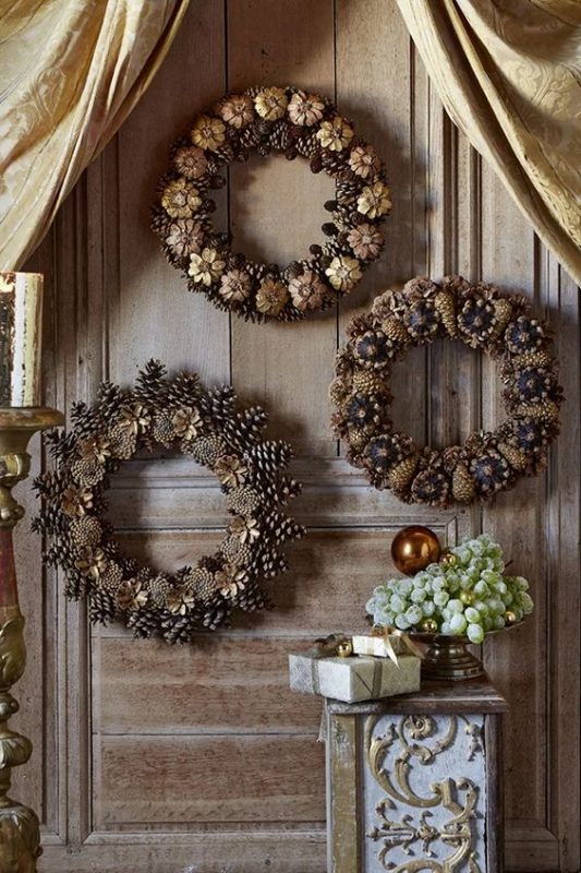 72 Décorations de Noël à Faire Soi-Même Avec Des Pommes de Pins 15