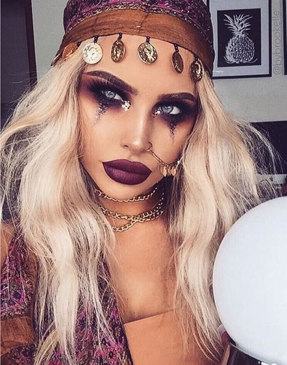 34 maquillages d'halloween féminins faciles à faire 8