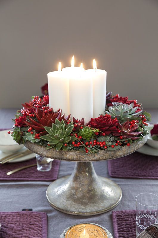 160 top idées de centres de tables de Noël ! 61