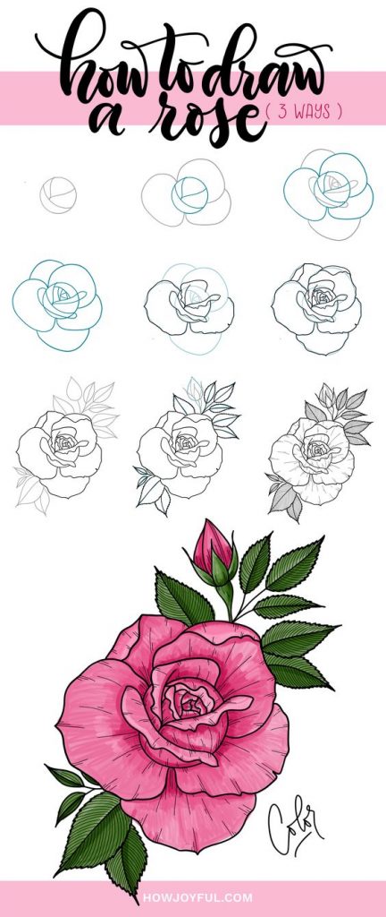 100 top idées & tutos de dessins de fleurs 51