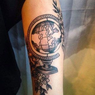 50 top idées de tatouages mappemonde 19