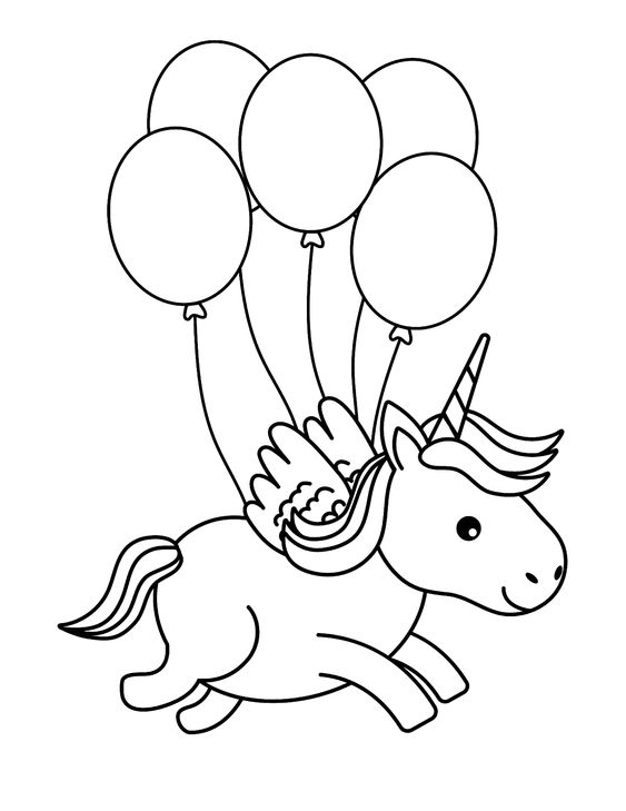 Coloriage licorne #4 avec Tête à modeler