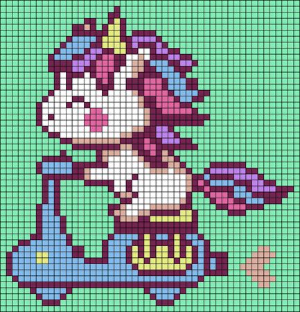 50 Top Idées de Pixel Art Licorne 24