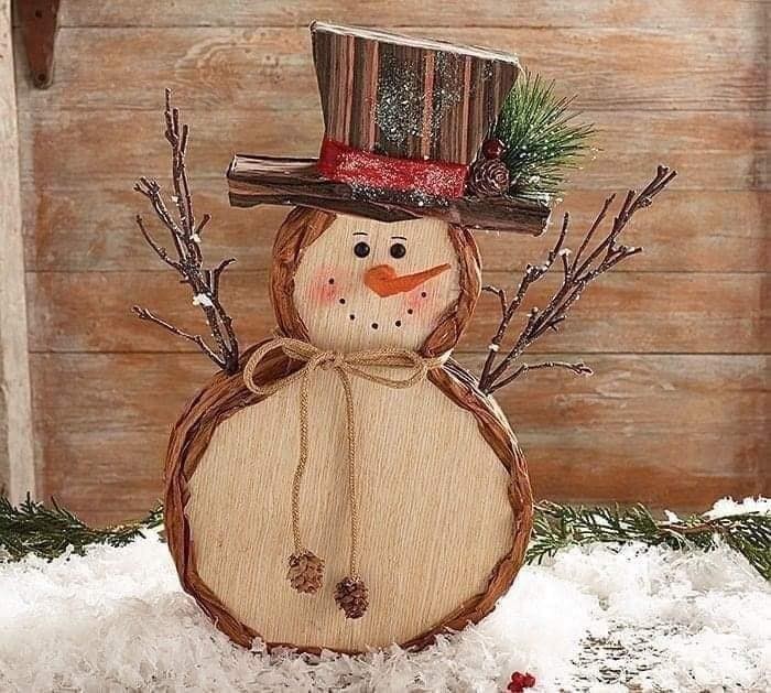 26 Déco de Noël à faire à partir de buches de bois 9