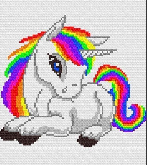 50 Top Idées de Pixel Art Licorne 46