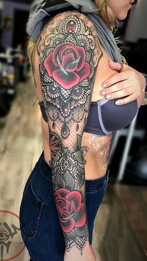 50 top idées de tatouages dentelle 48