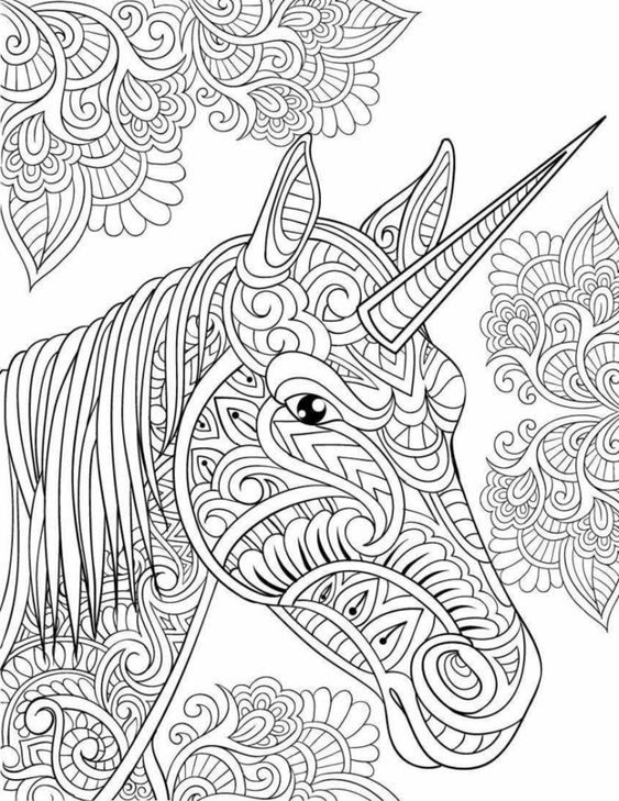 100 Coloriages Licornes à Imprimer 89