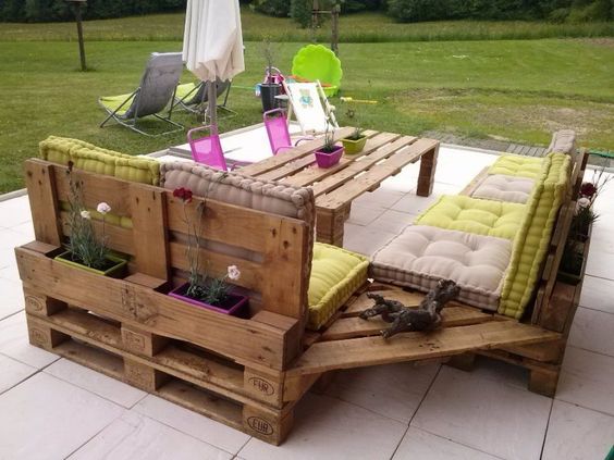 79 décors de jardin à faire avec des palettes 36