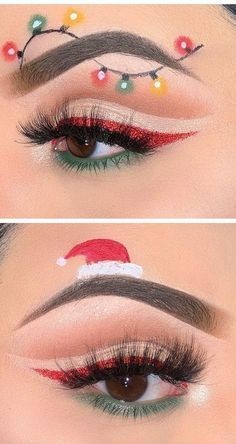 Les 49 plus belles idées de maquillages de Noël 16