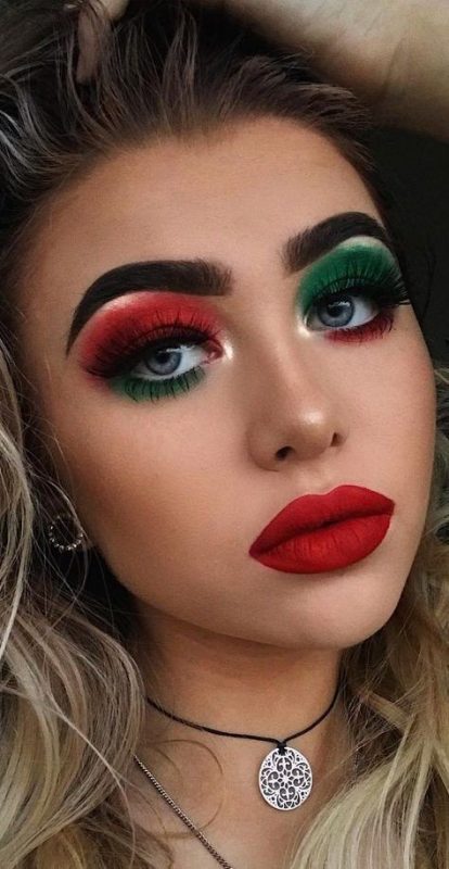 Les 49 plus belles idées de maquillages de Noël 33