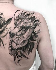 36 idées de tatouages têtes de lion et leurs significations 47