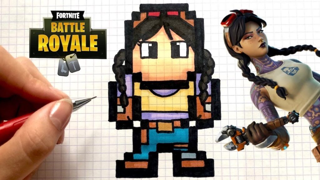 44 top idées de pixel art Fortnite 15