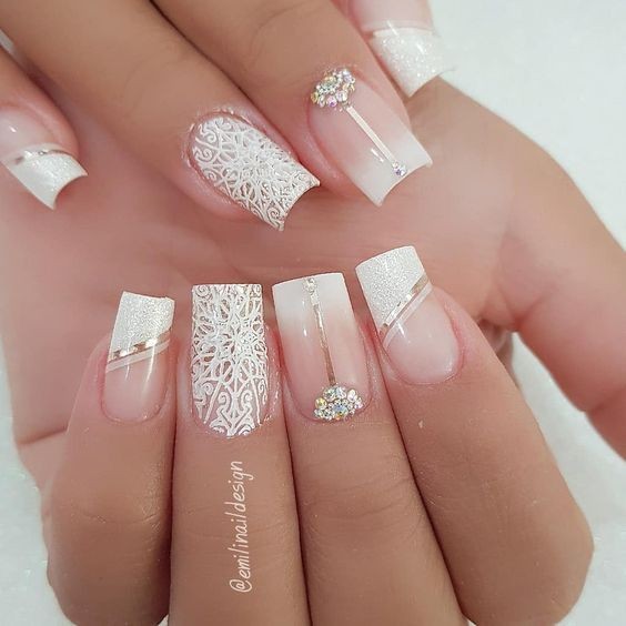 Les 50 plus belles idées d'ongles de mariage 20