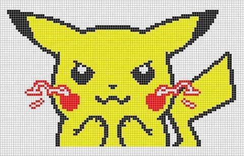 38 top idées de pixel art Pikachu 34