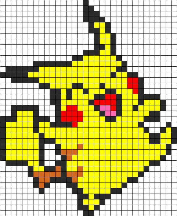 38 top idées de pixel art Pikachu 37