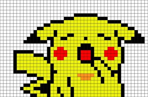 38 top idées de pixel art Pikachu 5