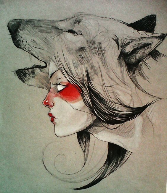 Les 100 plus beaux tatouages loup pour femme 35