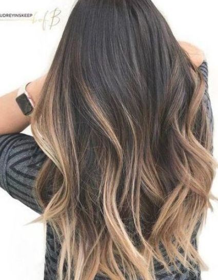 Les 29 plus beaux balayages chocolat sur cheveux noir 10