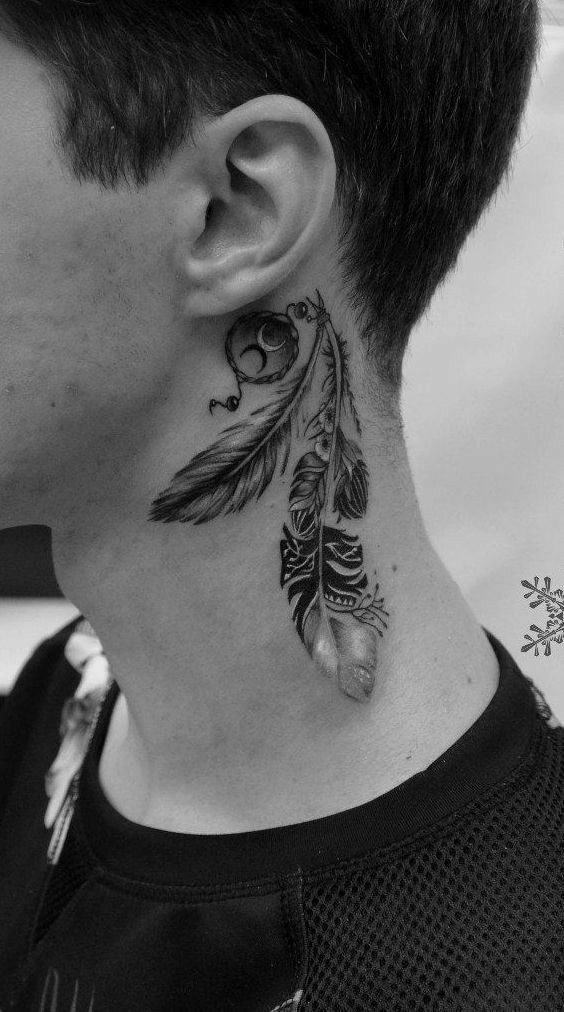 Les 50 plus beaux tatouages cou homme 32