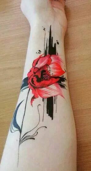 Les 50 plus beaux tatouages coquelicot 47