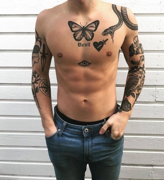 Les 50 plus beaux tatouages torse homme 8