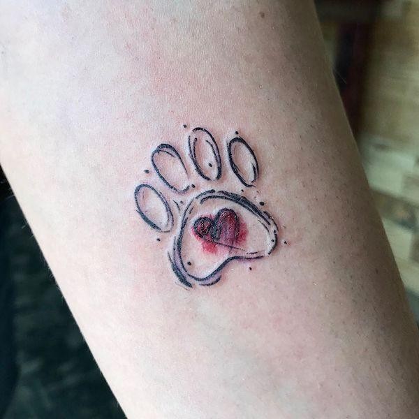 50 top idées de tatouages patte de chien 12