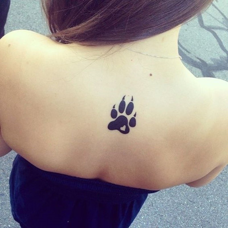 50 top idées de tatouages patte de chien 15