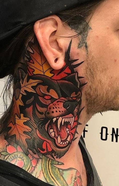 50 top idées de tatouages cou pour homme 17