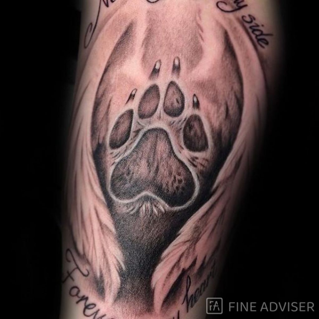 50 top idées de tatouages patte de chien 18