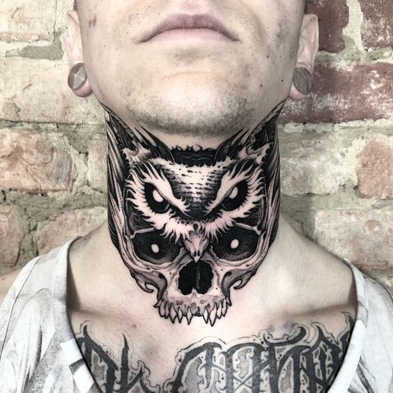 50 top idées de tatouages cou pour homme 21