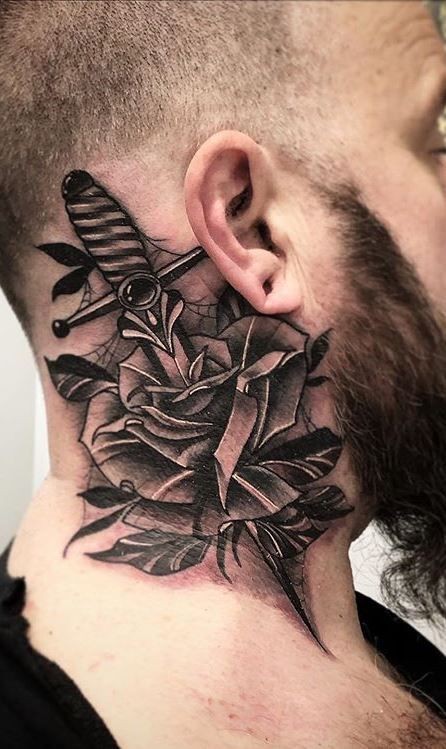 50 top idées de tatouages cou pour homme 3