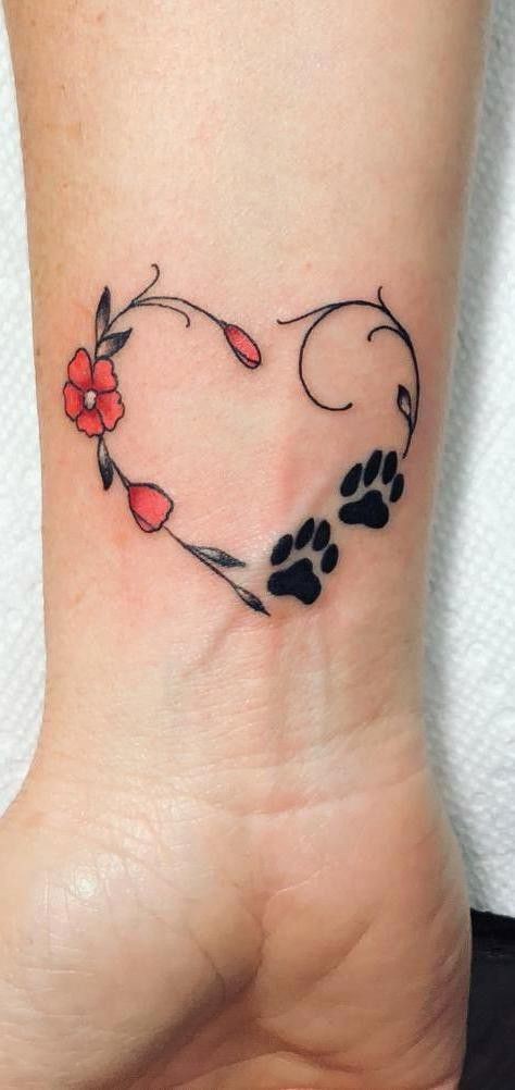 50 top idées de tatouages patte de chien 34