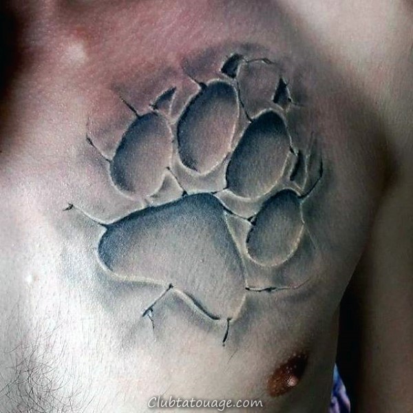 50 top idées de tatouages patte de chien 39