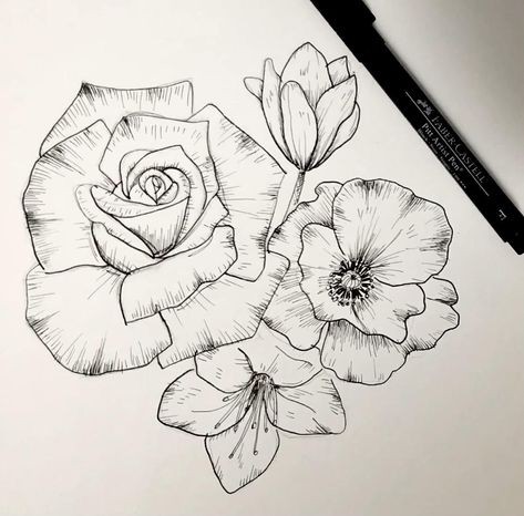 50 top idées de dessins de fleurs : pour apprendre à dessiner des fleurs facilement 40