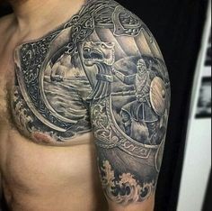 Les 100 plus beaux tatouages viking 74