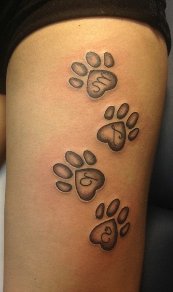 50 top idées de tatouages patte de chien 9