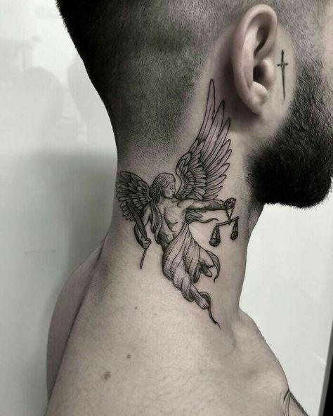 54 top idées de tatouages cou pour s'inspirer 12