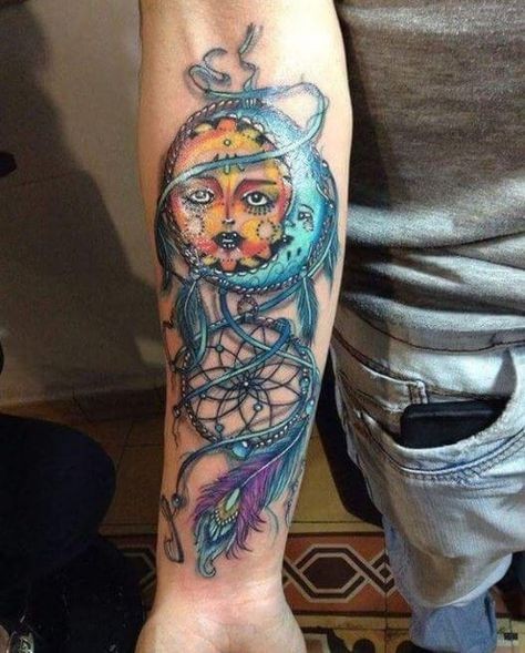 33 top idées de tatouages lune & soleil 26