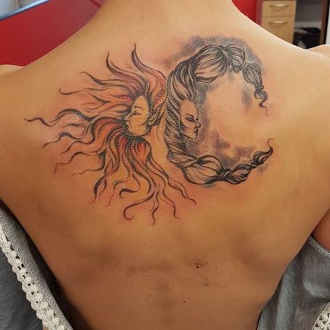 33 top idées de tatouages lune & soleil 30